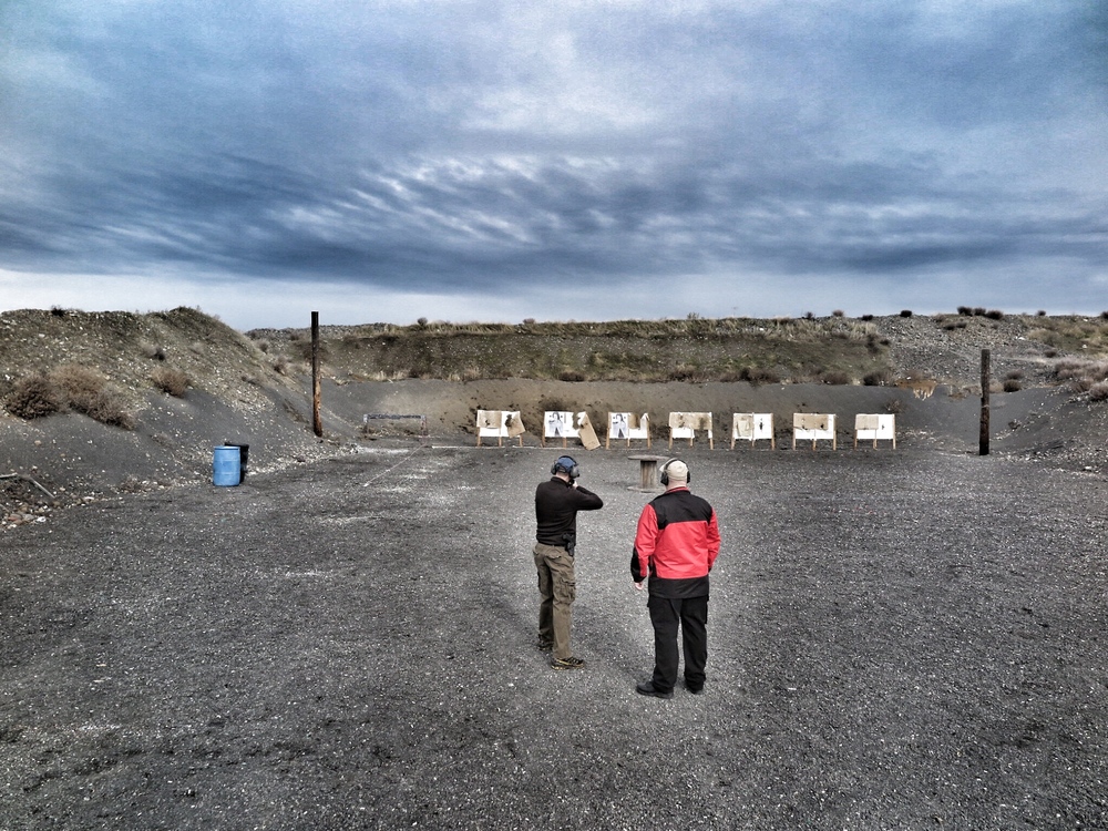 Getting in some rifle practice at the end of the day.