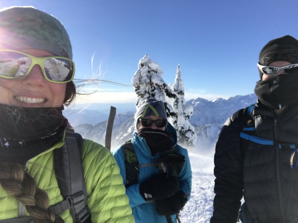 Freezing our noses off at Artist Point, Mt. Baker.