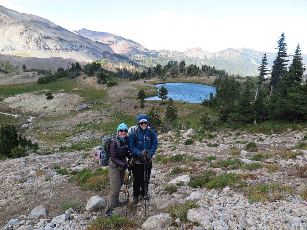 One one of our many trips together with less than spectacular weather - Warm Lake, Conrad Basin (Goat Rocks Wilderness).