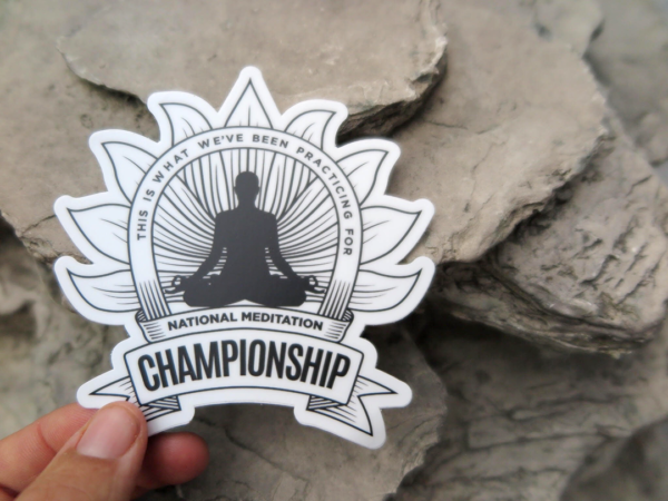 meditation championship sticker